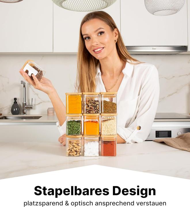 Immagine prodotto Deco haus Set di barattoli per spezie con coperchio (0.16 l)