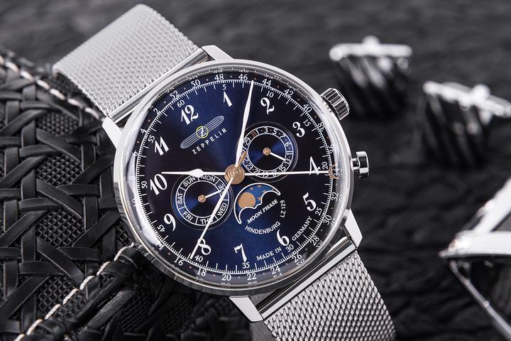 Actual product image Zeppelin LZ129 Hindenburg 7036M-3 Quartz Blue Watch (259102) (Analogue wristwatch, 40 mm)