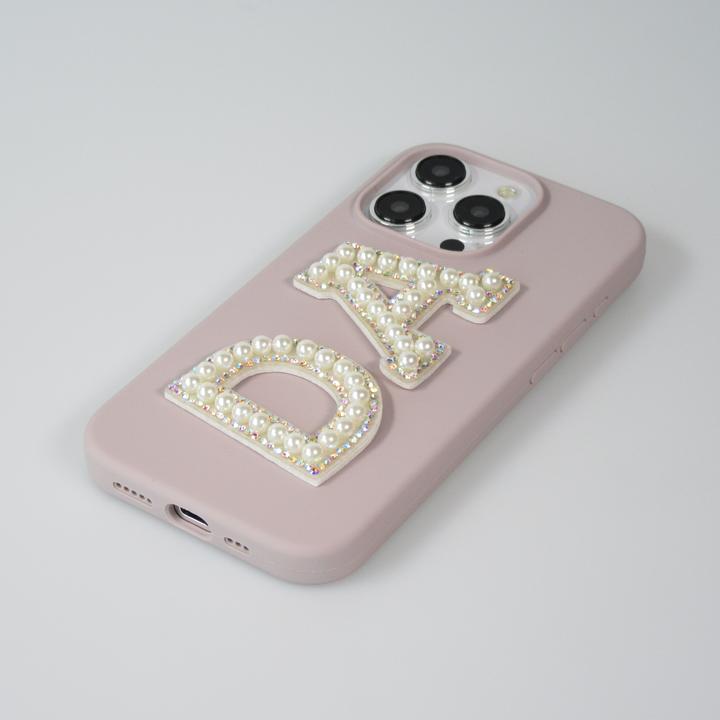 Image du produit PhoneLook Autocollant sticker pour téléphone/tablette/ordinateur brodé en 3D pearls blanc Lettre U