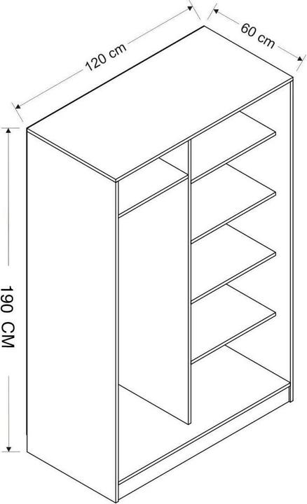 Actual product image Skye Decor Eugene (120 x 52 x 190 cm)