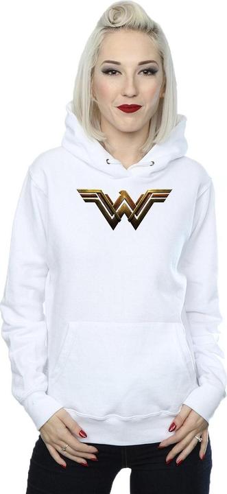 Actual product image Womens/Ladies Justice League Movie Wonder Woman Emblem Hoodie (XXL)