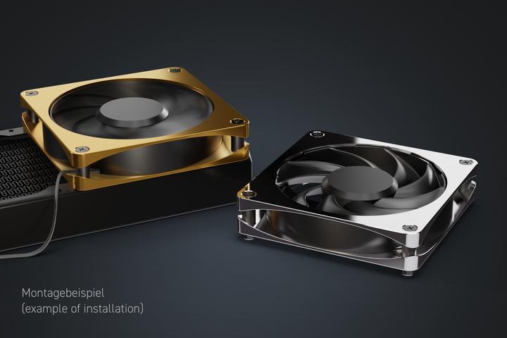 Image du produit Alphacool Apex Stealth Metal Power 120mm Fan 3000rpm (blanc/noir) (120 mm, 1 x)