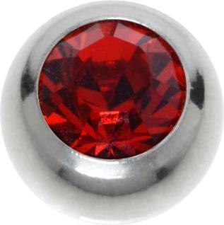 Bijouteria Piercingverschluss (Edelstahl, Kristall)