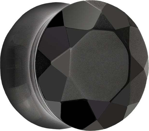 Produktbild Hollywood Body Jewelry Flared Plug facettiert aus Achat Stein (ohne Messing, Mineralisch)