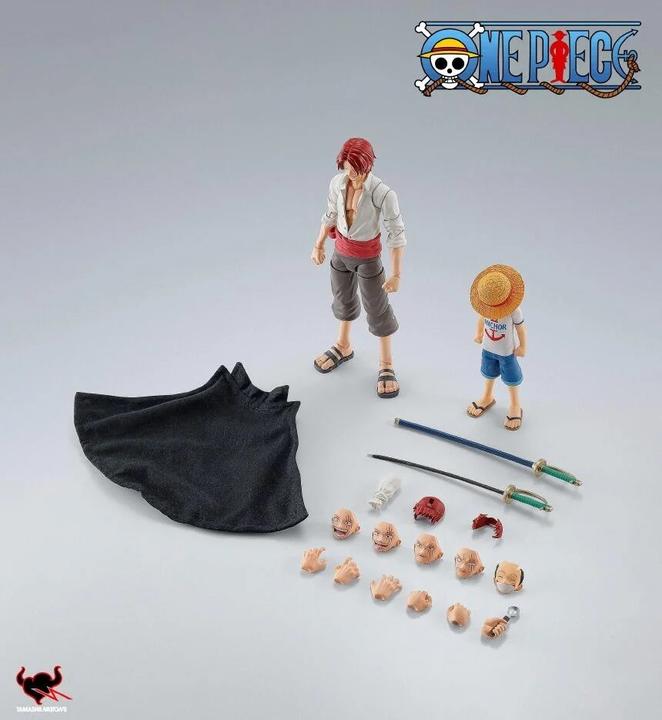 Actual product image Bandai One Piece S.H.Figuarts Actionfiguren 2er-Pack Shanks & Monkey D. Luffy Childhood Ver.