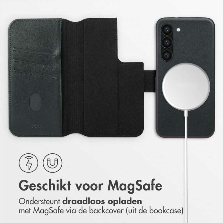 Image du produit Accezz Leather Bookcase 2-in-1 met MagSafe Samsung Galaxy S23 - Onyx Black (Samsung Galaxy S23+)