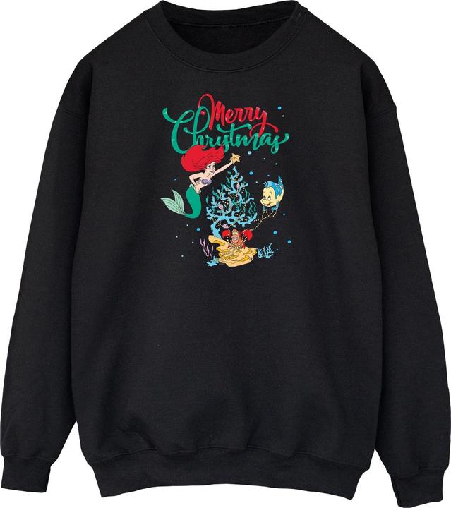 Actual product image Disney Mens Princess Ariel Merry Christmas Sweatshirt (XXL)