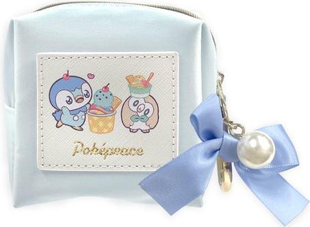 Actual product image Pokémon PokePeace Mini Pouch with Carabiner PiplupRowlet (Sweets Shop)