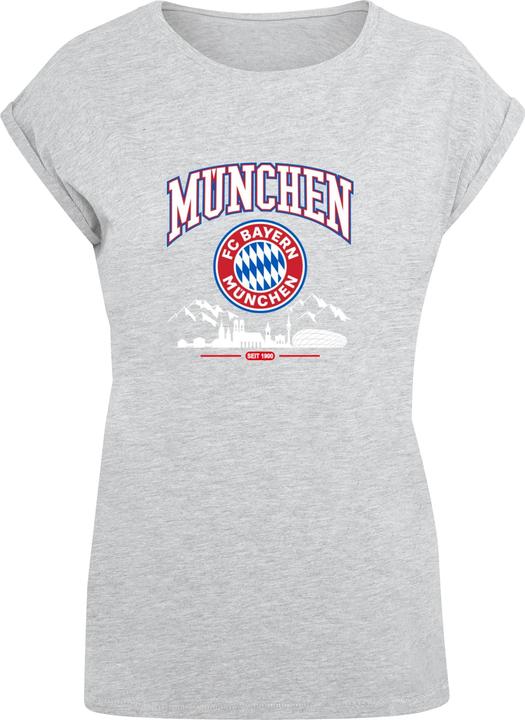 FC Bayern München Ladies FC Bayern Skyline for grey Extended Shoulder Tee - 115379