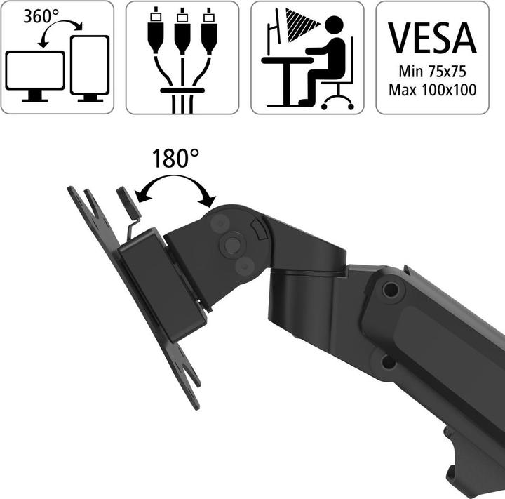 Produktbild Hama Monitorarm (Tisch, 35")