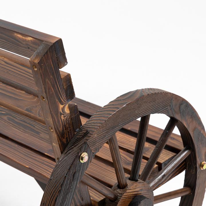 Image du produit Outsunny Banc de jardin design roue de chariot
