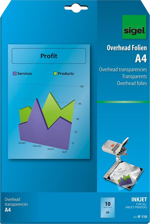 Produktbild Sigel Inkjet Overhead-Folien (100 g/m², 10 x)
