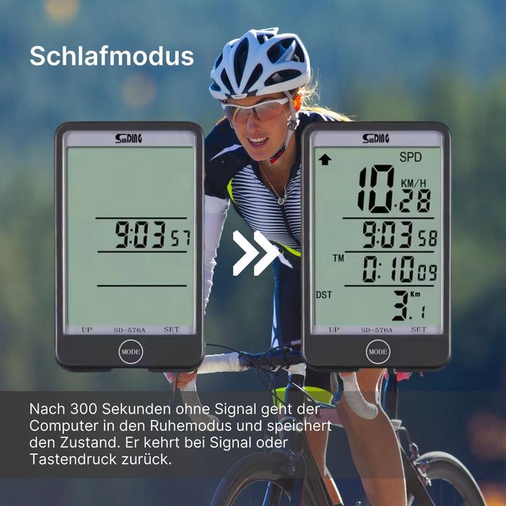 Image du produit Hermex Compteur de vélo Sunding Velocomputer Bikecomputer Tacho de vélo