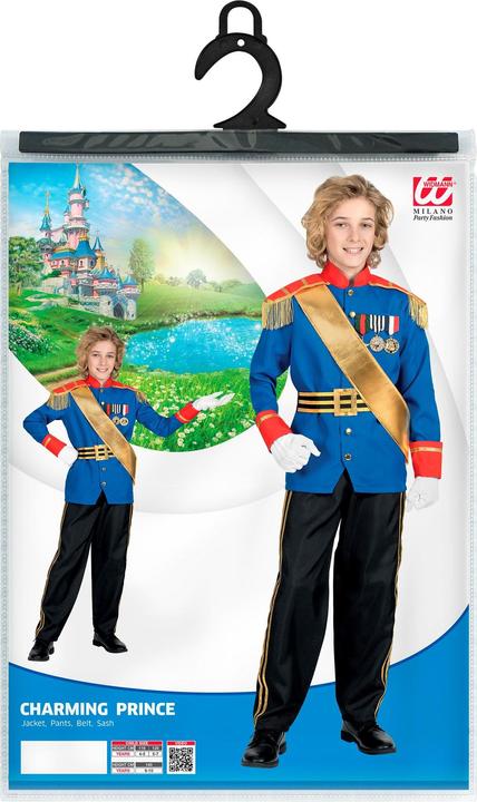 Actual product image Widmann PRINCE CHARMING (jacket, trousers, belt, sash), 128 cm / 5-7 years (5, 6, 7)
