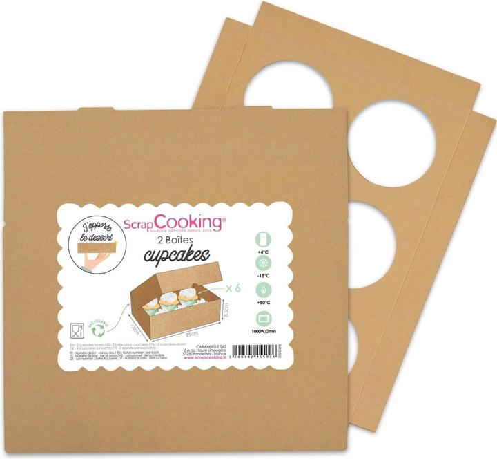 Produktbild ScrapCooking 2 Cupcake-Schachteln x6 -17x25x8,5cm