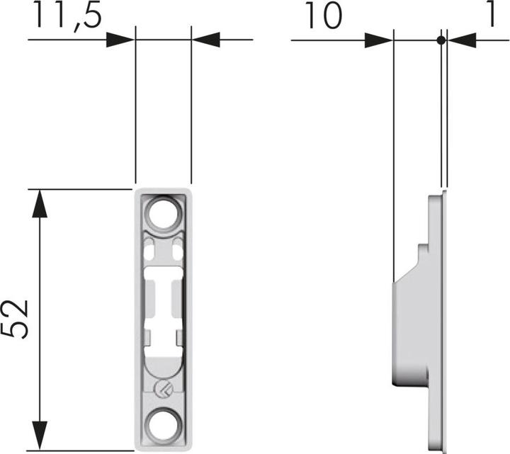 Produktbild Italiana Ferramenta Bremsklappenhalter Kiaro (1 Stk.)