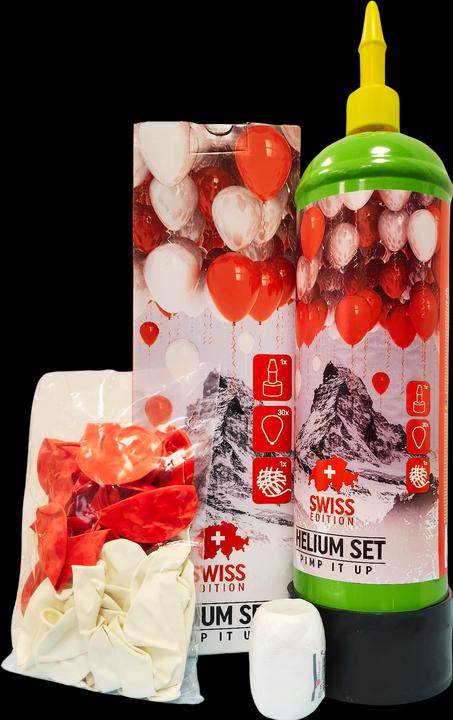 Actual product image Pimp It Up Helium set Swiss Edition (30 balloons)