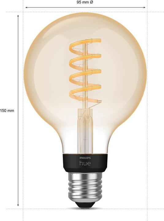 Image du produit Philips Hue Philips Globe G93 Filament (E27, 7 W, 550 lm, 1 x, G)