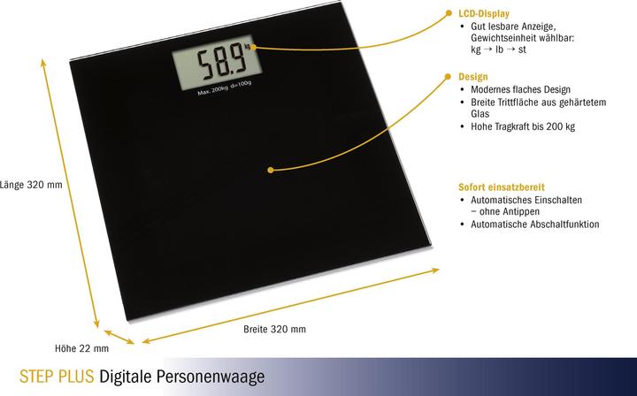 Productafbeelding TFA Digitale personenweegschaal Step Plus (200 kg)