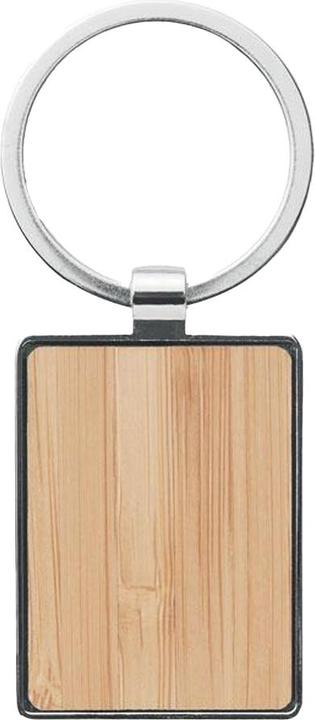 Actual product image MidOcean Bendigo Rectangular Bamboo Keyring