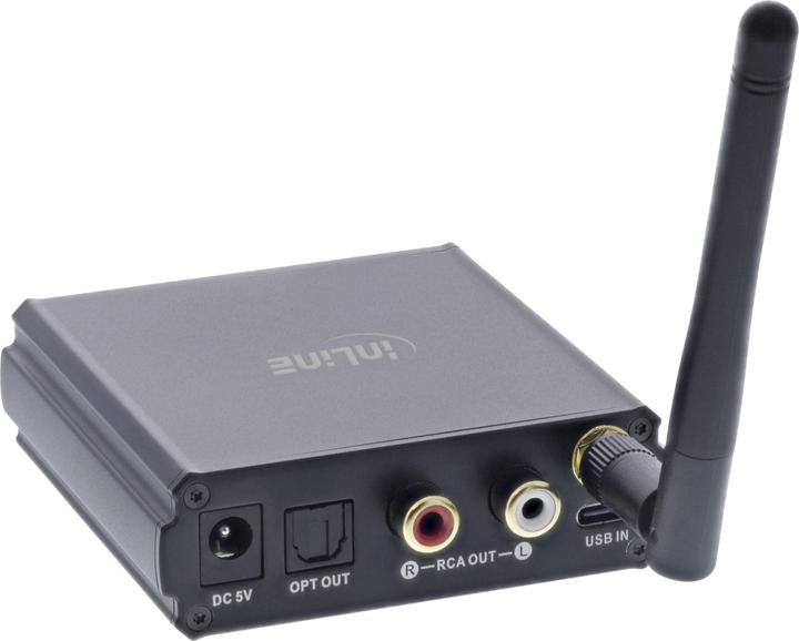 Productafbeelding InLine Bluetooth 5.1 HiFi-ontvanger & USB DAC, met LCD-scherm (Ontvanger)