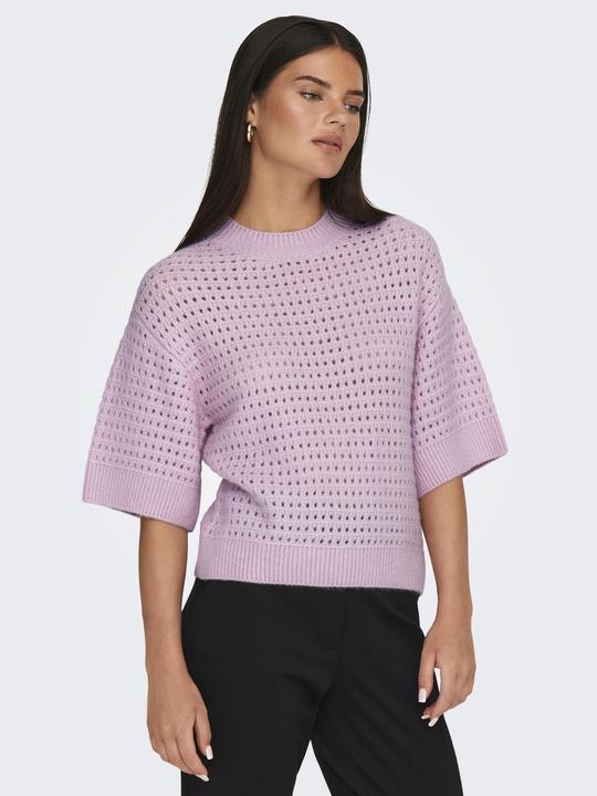 Produktbild JdY Knit Fit Rundhals Gerippte Ärmelbündchen Tief angesetzte Schulter Pullover Strickpullover (M)
