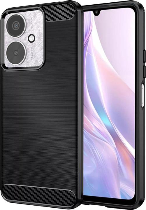 Actual product image Techsuit - Carbon Silicone - Xiaomi Redmi 13C 4G / 13C 5G / C65 - Black (Xiaomi Poco C65, Xiaomi Redmi 13C 5G, Xiaomi Redmi Note 13 4G)