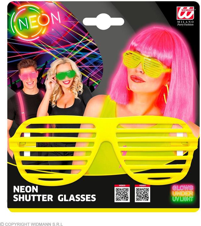Actual product image Widmann 80s - Atzen glasses neon