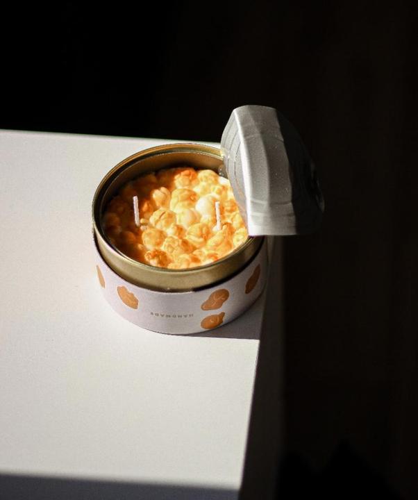 Actual product image Candlecan Caramel Popcorn Scented Candle