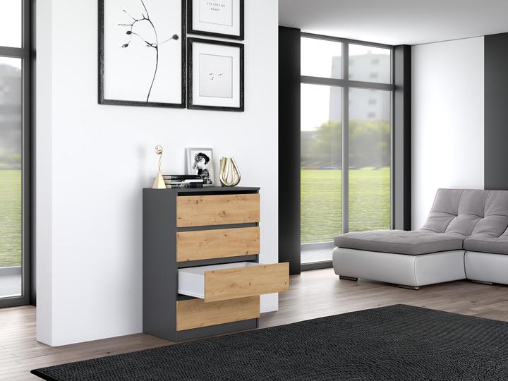 Immagine prodotto Topeshop M4 Cassettiera ANTRACYT/ARTISAN (70 x 40 x 97 cm)