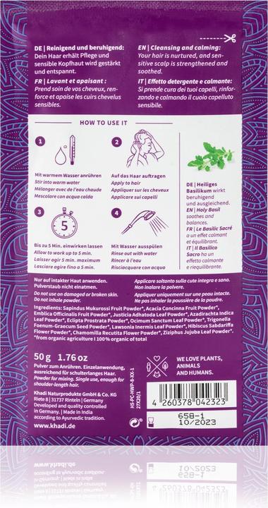 Immagine prodotto Khadi Shampoo Sensitive Herbal Wash 50 g (Shampoo liquido)