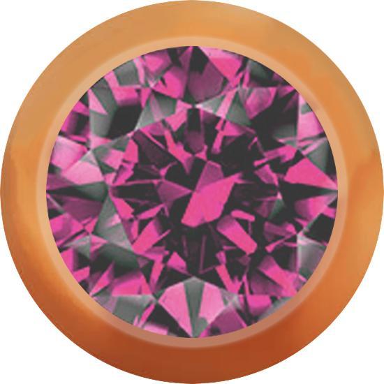 Actual product image Star Piercing Micro Kugel rosegold mit Kristall pink (without brass, Surgical steel 316L)