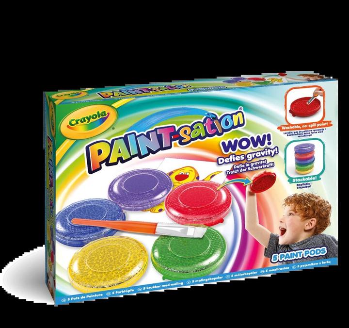 Actual product image Crayola Paint Sation colors in pot