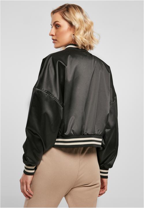 Actual product image Urban Classics College jacket Ladies Short Oversized Satin - 100945 (L)