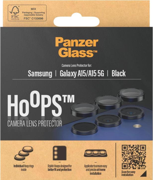 Immagine prodotto PanzerGlass Protezione dell'obiettivo della fotocamera Hoops (1 Pezzo/i, Samsung Galaxy A14 5G, Samsung Galaxy A15)