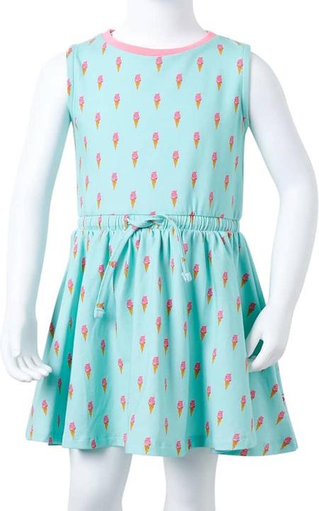 Produktbild VidaXL Kinderkleid mit Kordelzug Helles Minzgrün 92,Material: 94 (92)