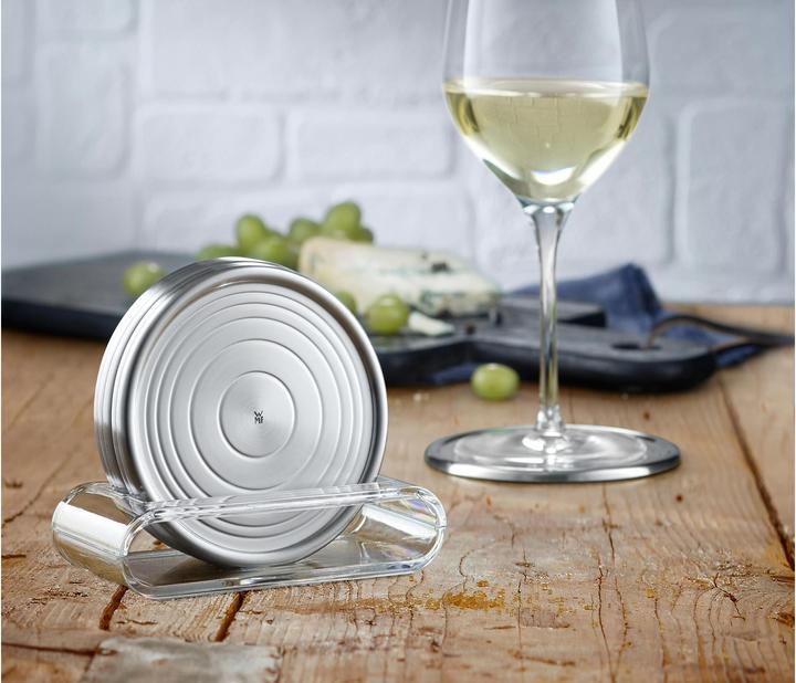 Produktbild WMF Gläserteller Glasuntersetzer Untersetzer Set 6tlg LoftBar Edelstahl mattiert (6 x, Glasuntersetzer)