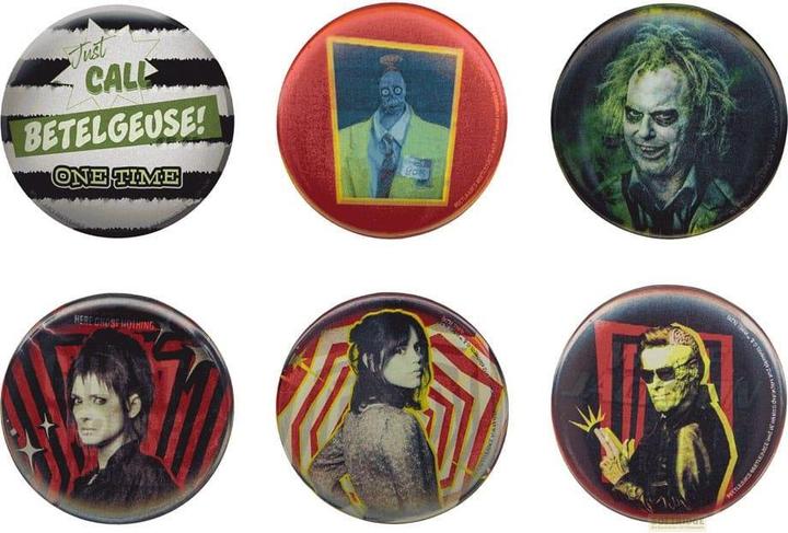 Immagine prodotto Cinereplicas Bottoni a clip di Beetlejuice in confezione da 6 pezzi
