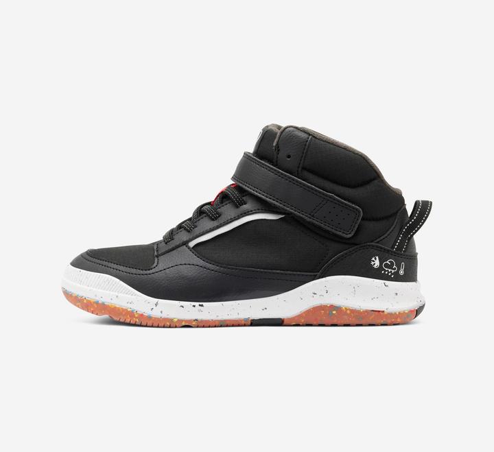 Produktbild Decathlon Turnschuhe Kinder hoch Schnürsenkel Klettverschluss - Playventure Resist schwarz (39)