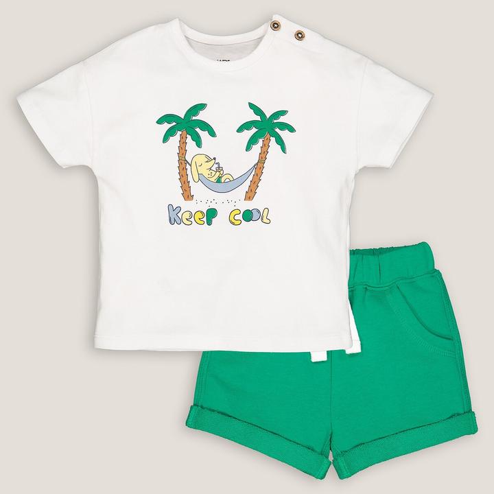 Actual product image La Redoute Collections T-shirt and shorts set (94)