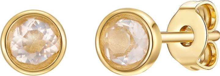 Actual product image Glanzstücke München Ladies Sterling Silver Rock Crystal Yellow Gold - 28689 (Sterling Silver)
