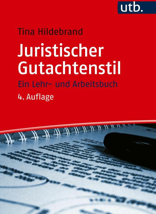 Produktbild Juristischer Gutachtenstil (Deutsch, Tina Hildebrand, 2024)