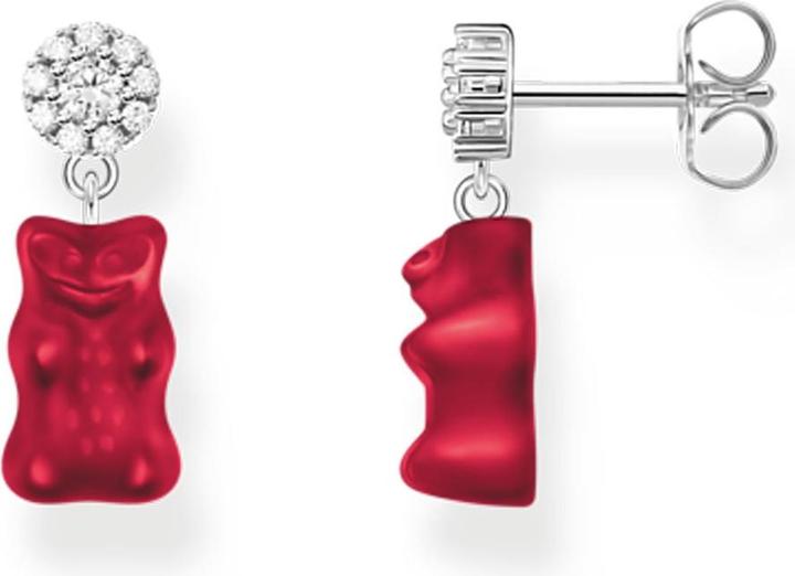 Thomas Sabo Ohrstecker mit roten Goldbären Silber (Silber 925)