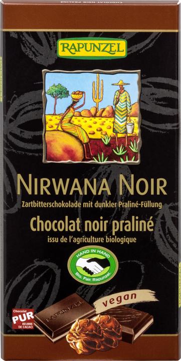 Rapunzel Zartbitterschokolade 55% mit Praliné Noir Nirwana (112 g)