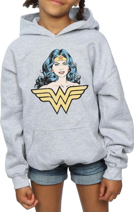 Actual product image Girls Wonder Woman Gaze Hoodie (140, 146)