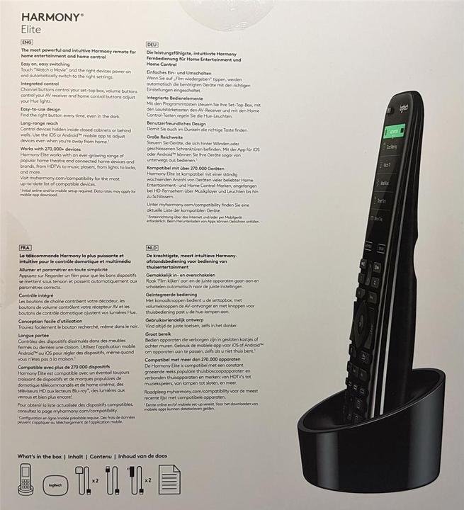 Actual product image Logitech Harmony Elite (Universal remote control, Infrared, Bluetooth)