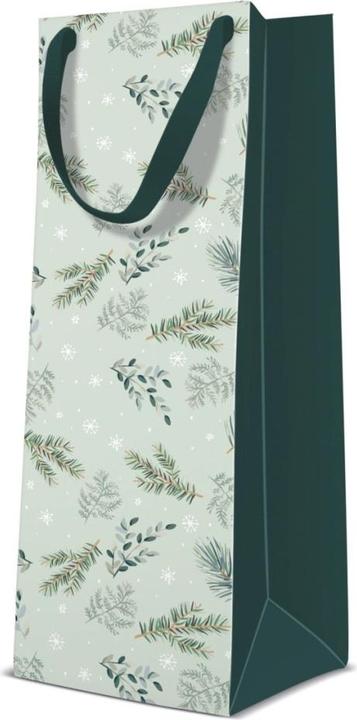 Immagine prodotto Sellmer Borsa regalo f. Bottiglia ramoscelli/menta 12x10x37cm (Sacchetto)