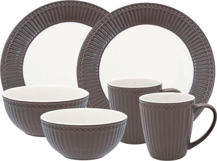 Actual product image Greengate Alice breakfast set dark chocolate 6 pcs (2 Piece)