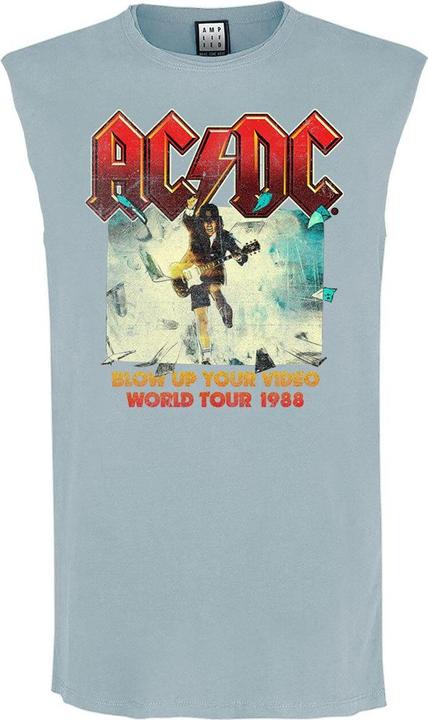 Actual product image Amplified Mens Blow Up Your Video AC/DC Sleeveless Tank Top (L)