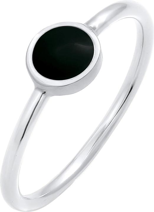 Elli Ring Solitär Stapelring Emaille 925 Silber